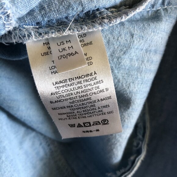 Free People Light Blue Denim Button-Up - Picture 5 of 14